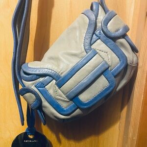 Pierre Hardy Blue and Gray Shoulder Bag